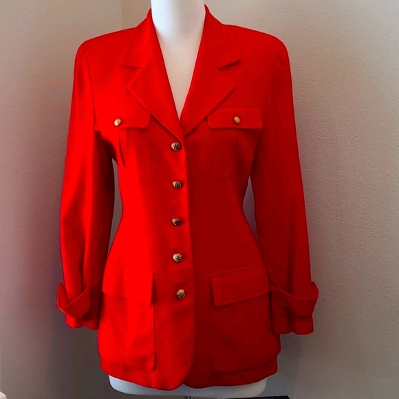 Neiman Marcus Jackets & Blazers - Vintage Neiman Marcus Red Wool Jacket